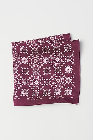 Orchid Burst Twill Silk Pocket Square by KAYSTLE