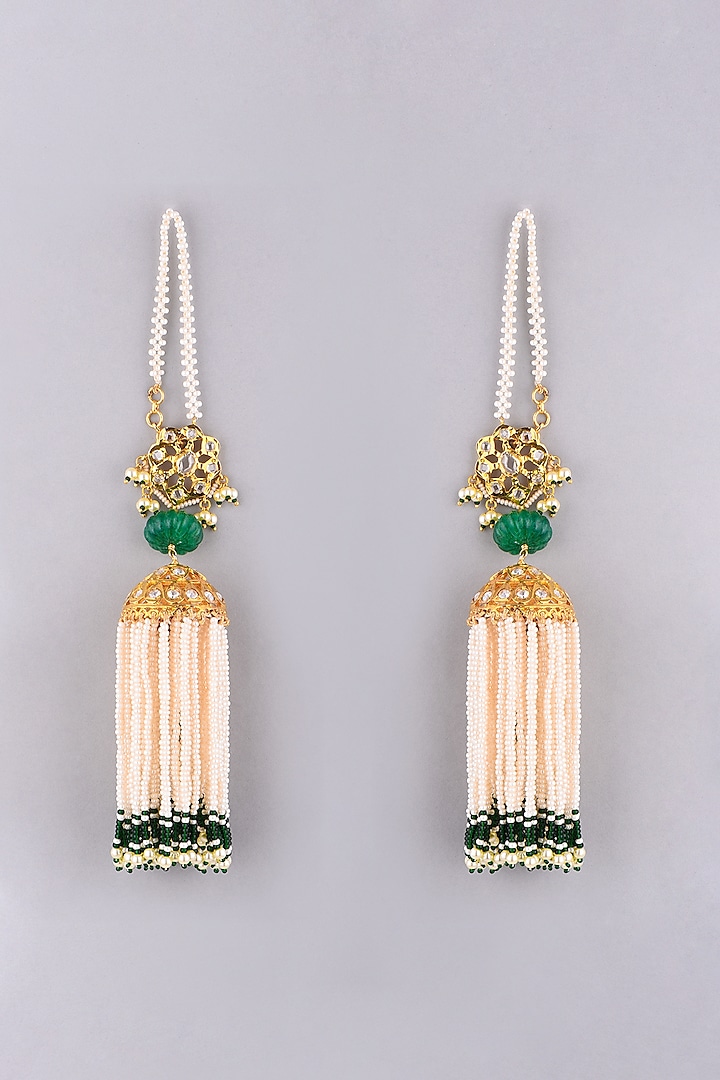 Gold Plated Dangling Earrings by Kiara at Pernia's Pop Up Shop