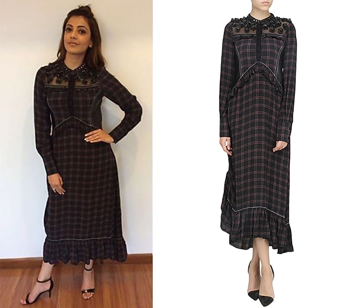 Black check ruffled dress available only at Pernia's Pop Up Shop.