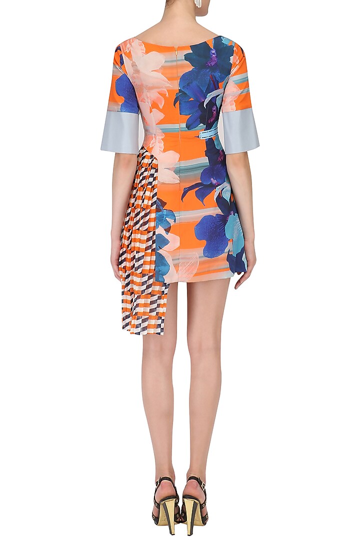 Orange pleated underlay lily pop dress available only at Pernia's Pop Up Shop.