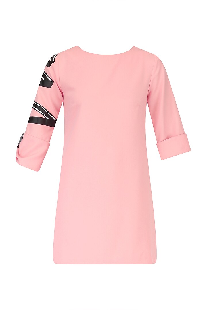 Pink Bandaged Sleeve Dress by Kanika Goyal