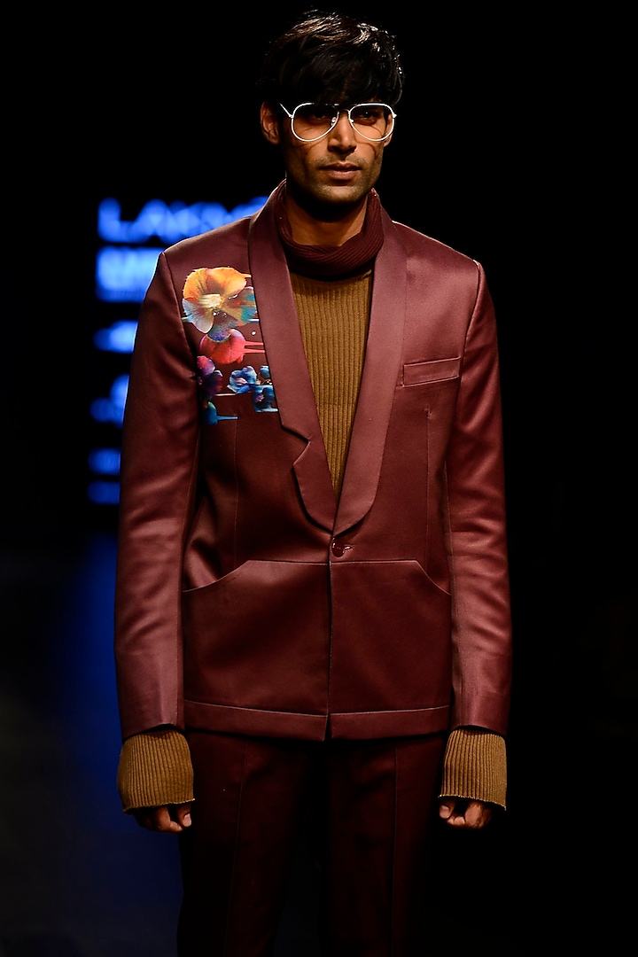 Tan Menswear Ribbed Pullover by Kanika Goyal
