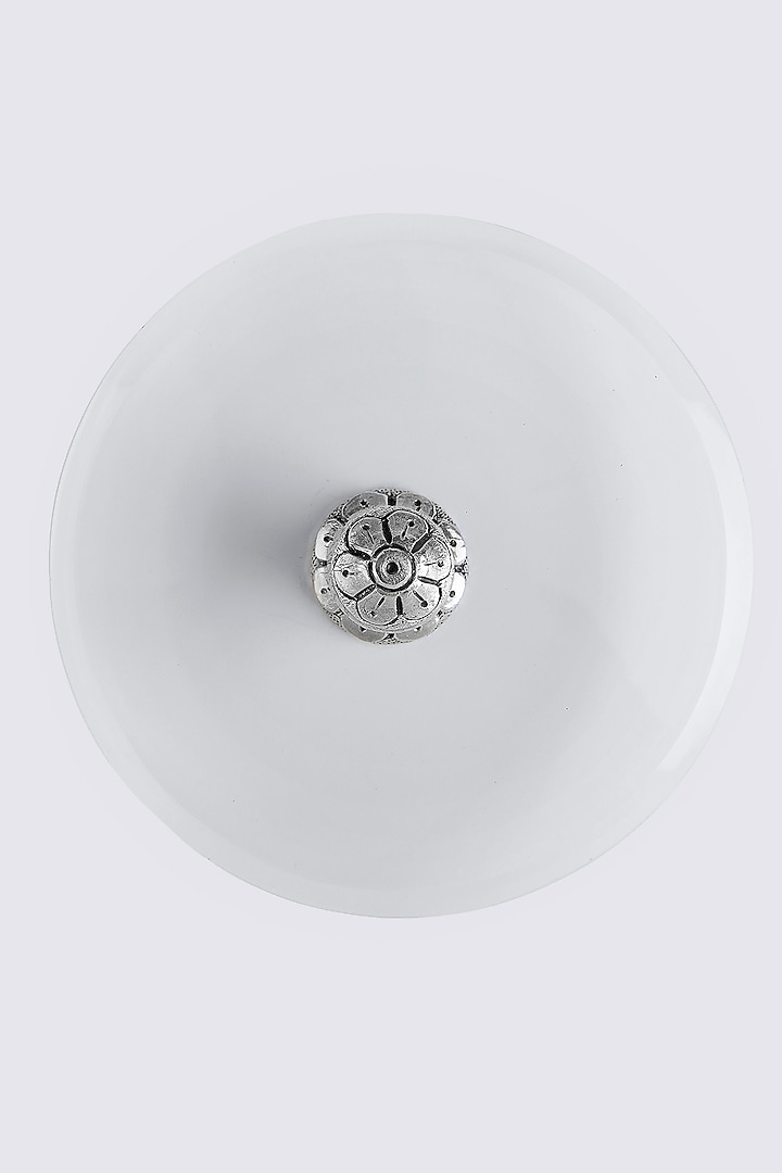 Silver CGC Silver Cladded Floral Dessert Platter by Creative Grains Calcutta at Pernia's Pop Up Shop