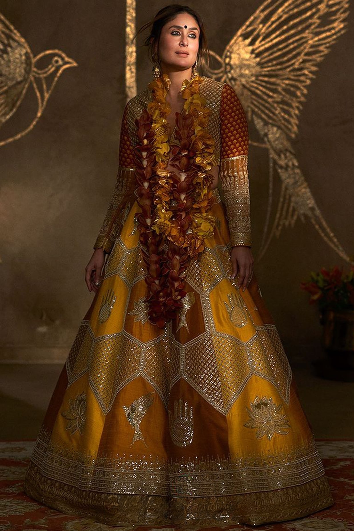 Red Raw Silk Designer Bridal Lehenga - Daabu Jaipur