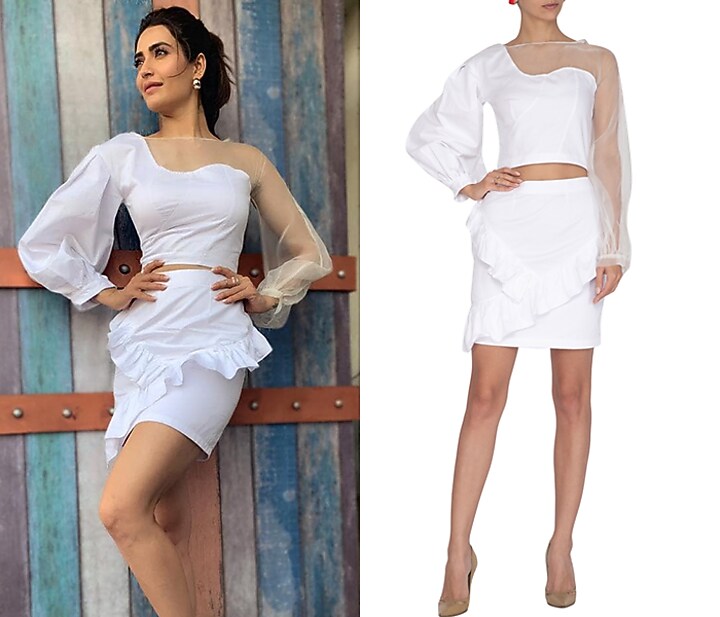 White Top With Voluminous Sleeve by Three Piece Company at Pernia's Pop Up Shop