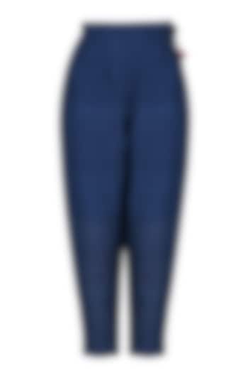 Blue Straight Fitted Pants by Ka-Sha