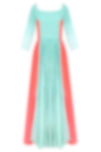 Blue Ombre Dyed Full Length Knobu Dress by Ka-Sha