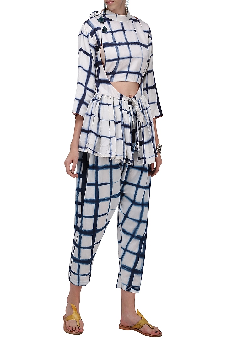 Indigo blue hand clamp tunic available only at Pernia's Pop Up Shop.
