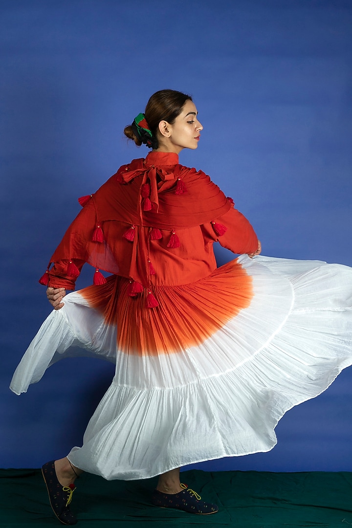 Vermillion Dip Dyed Summer Dress by Ka-Sha at Pernia's Pop Up Shop