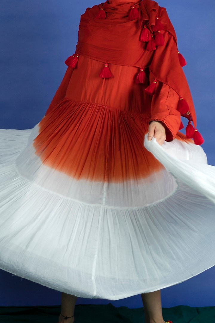 Vermillion Dip Dyed Summer Dress by Ka-Sha at Pernia's Pop Up Shop