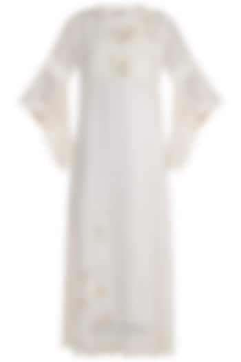 Off White Fit & Flare Lace Summer Dress by Kaveri at Pernia's Pop Up Shop