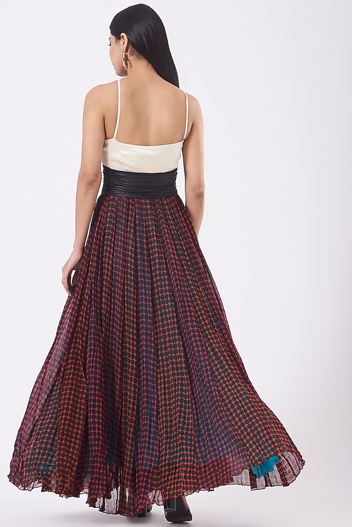 Ivory & Black Printed Maxi Vacation Dress by Kavita Bhartia at Pernia's Pop Up Shop