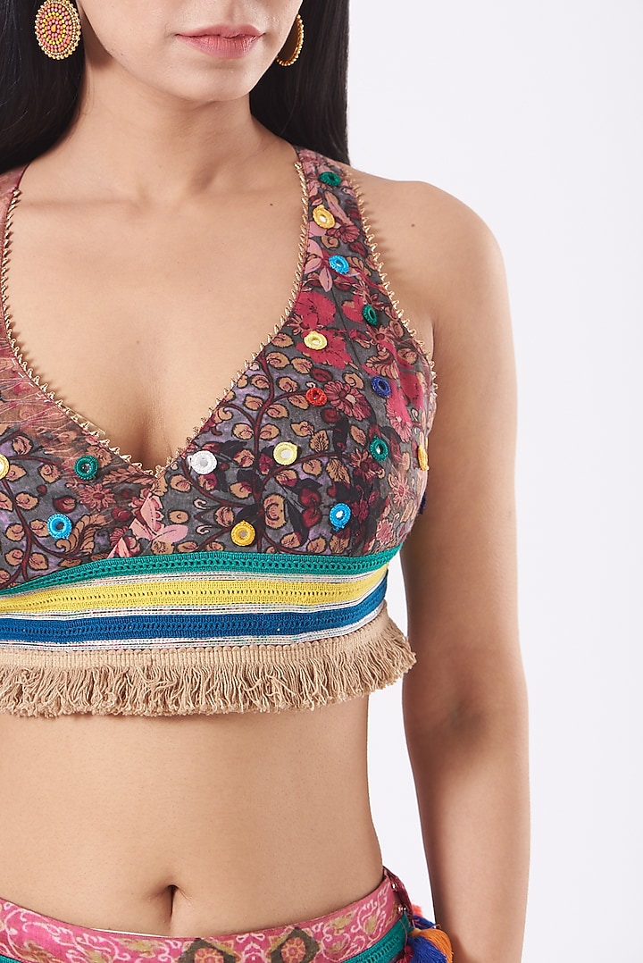 Multi-Colored Poly Cotton Boho Skirt Set by Kavita Bhartia at Pernia's Pop Up Shop