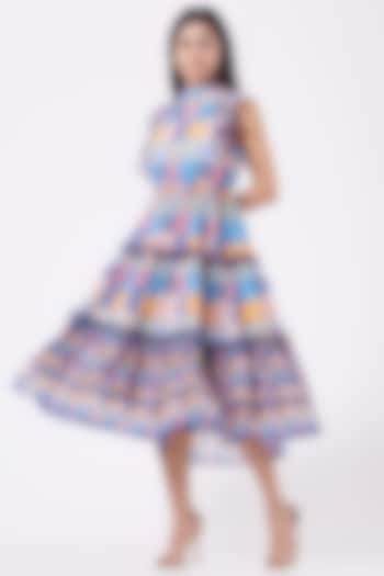 Multi-Colored Ruffled Dress by Kavita Bhartia