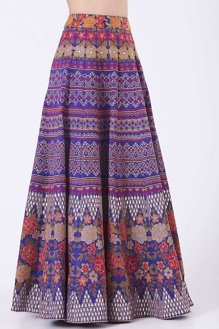 Clear Purple Embroidered Skirt Set by Kavita Bhartia at Pernia's Pop Up Shop