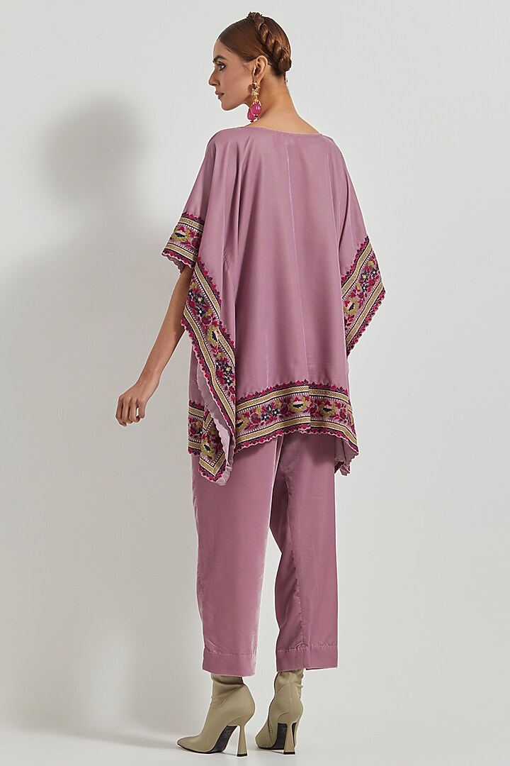 Lavender Velvet Co-Ord Set by Kavita Bhartia at Pernia's Pop Up Shop