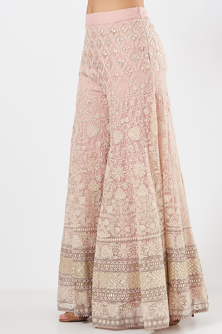 Pink Embroidered Bridal Sharara Set by Kavita Bhartia at Pernia's Pop Up Shop