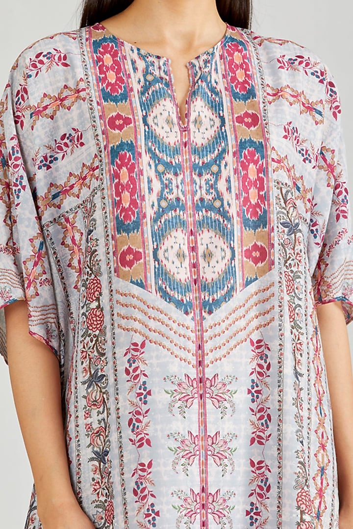 Multi Colored Printed Kaftan Dress by Kavita Bhartia at Pernia's Pop Up Shop