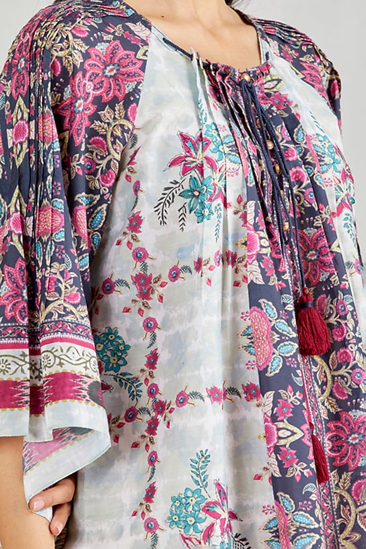 Multi Colored Printed Summer Dress by Kavita Bhartia at Pernia's Pop Up Shop