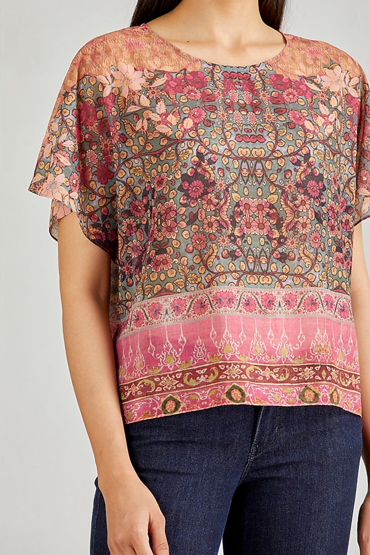 Multi Colored Kaftan Top by Kavita Bhartia at Pernia's Pop Up Shop