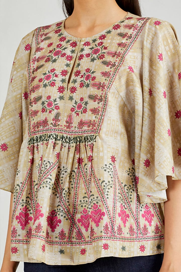 Multi Colored Boho Top by Kavita Bhartia at Pernia's Pop Up Shop