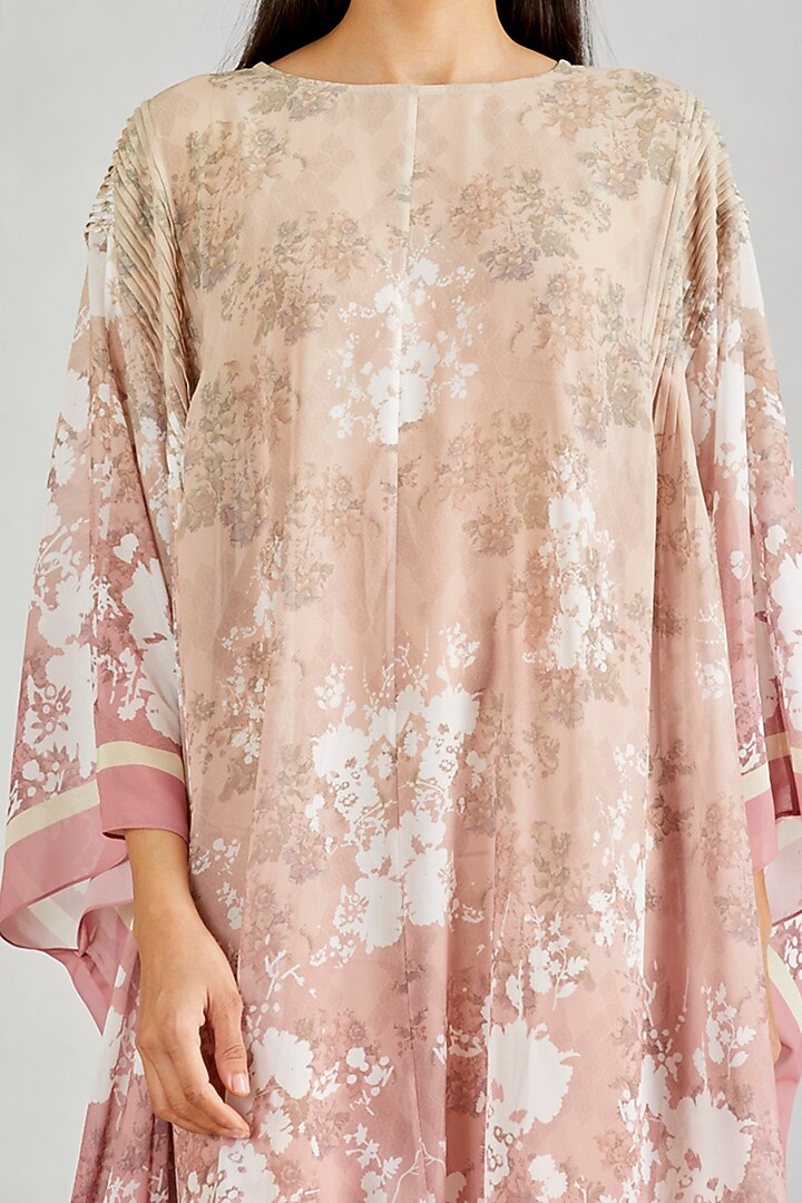 Multi Colored Pleated Midi Kaftan by Kavita Bhartia at Pernia's Pop Up Shop