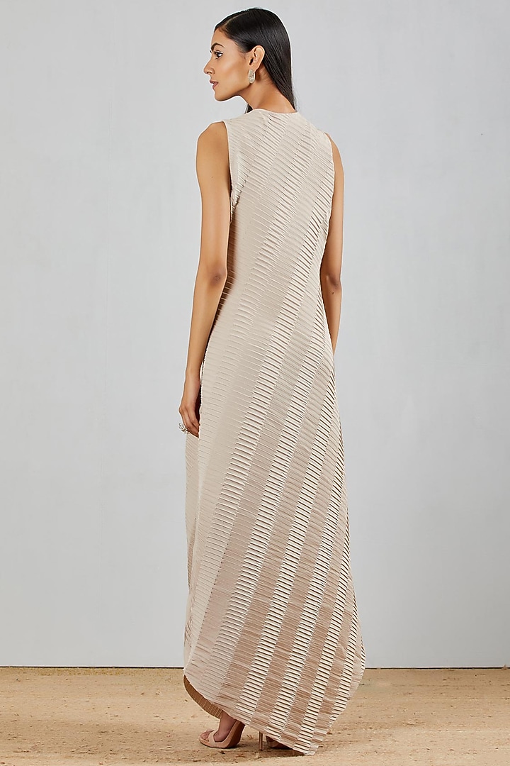 Pearl Grey Cowl Summer Dress by Kavita Bhartia at Pernia's Pop Up Shop