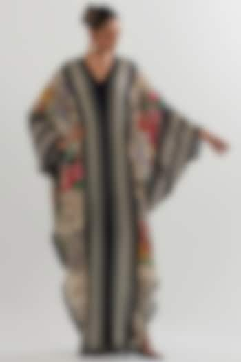 Multi-Colored Silk Printed Kaftan by Kavita Bhartia at Pernia's Pop Up Shop