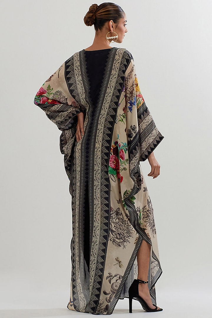Multi-Colored Silk Printed Kaftan by Kavita Bhartia at Pernia's Pop Up Shop