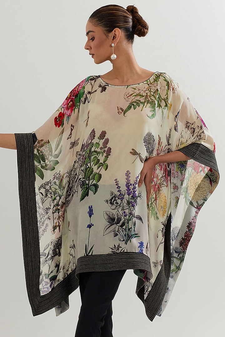 Multi-Colored Georgette printed Kaftan Set by Kavita Bhartia at Pernia's Pop Up Shop