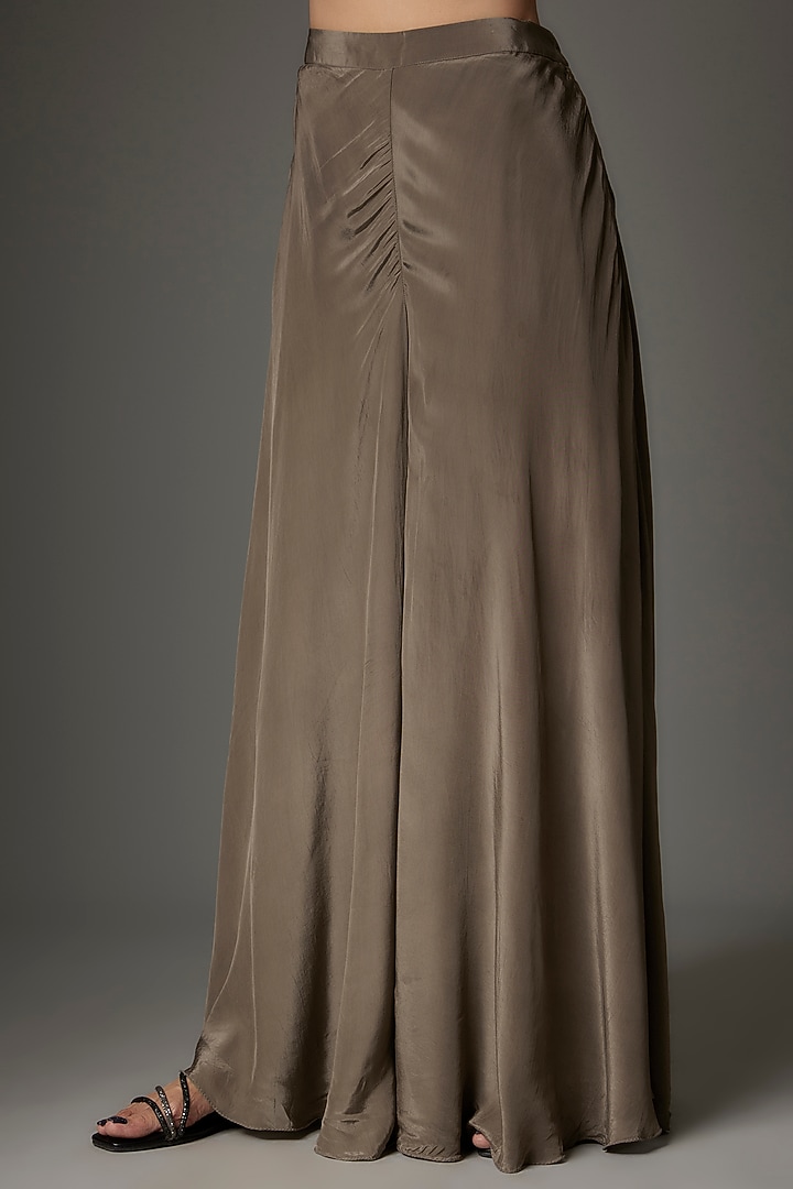 Hazelnut Crepe Sequins Embroidered Jacket Set by Kshitij Choudhary at Pernia's Pop Up Shop