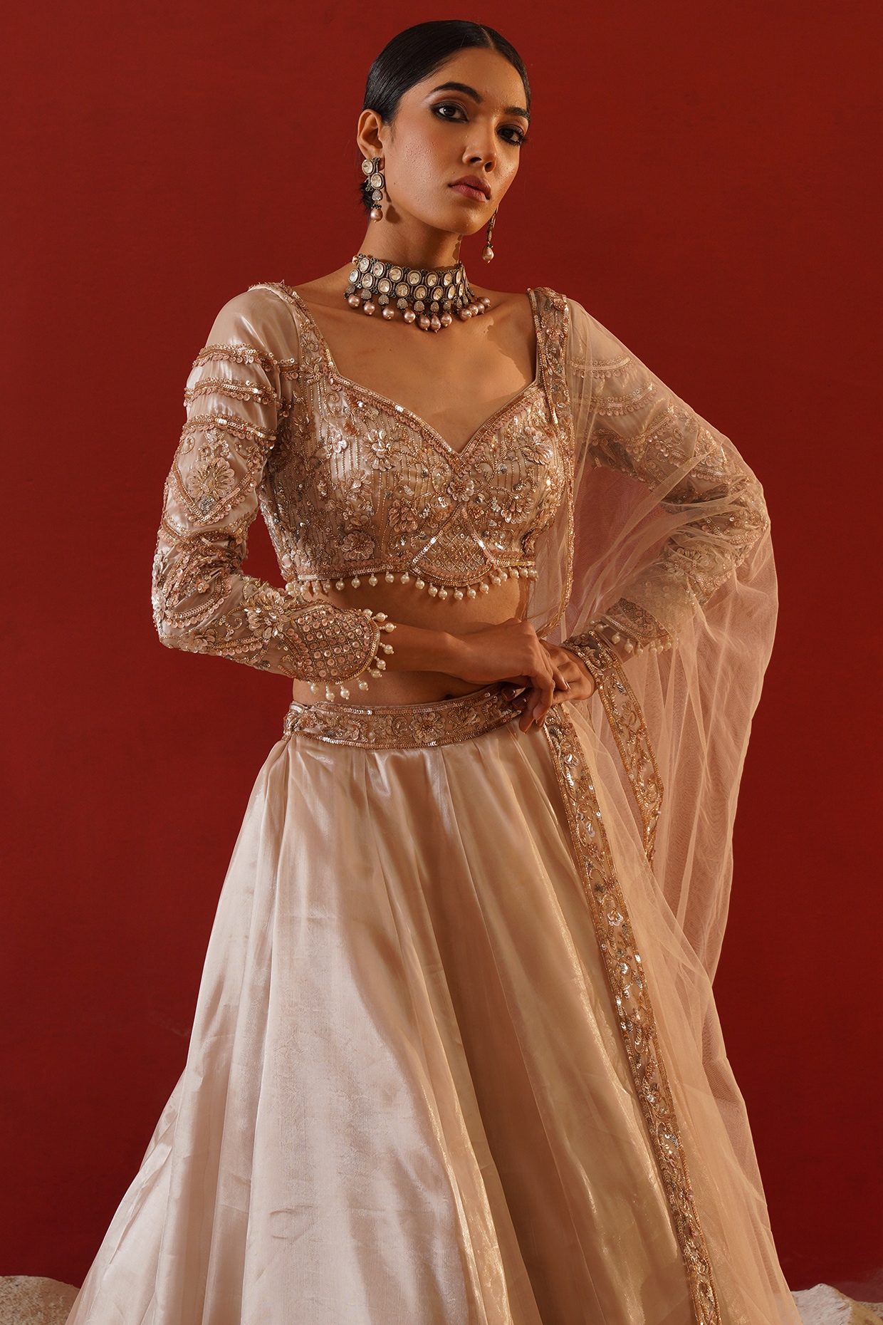 Buy Smashing Grey Color Full Stitched Wedding Wear Zari Satin Silk Designer  Printed Lehenga Choli | Lehenga-Saree