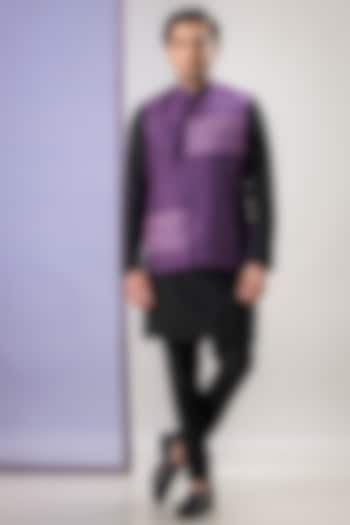 Purple Embroidered Bundi Jacket by Kaleidoscope