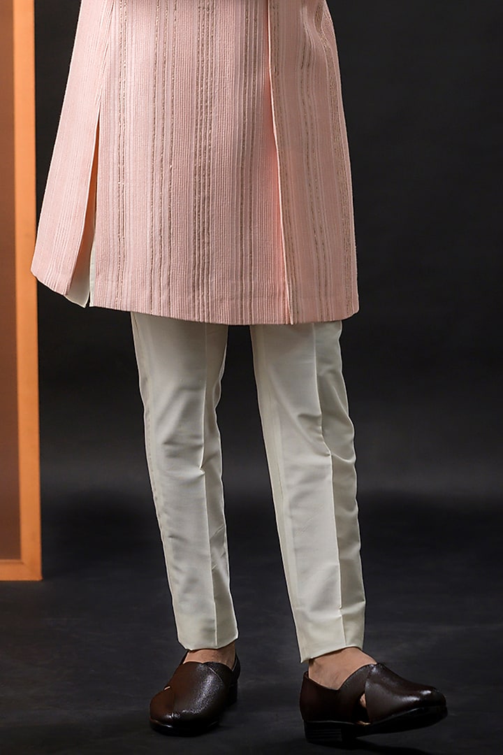 Light Pink Embroidered Wedding Sherwani by Kaleidoscope at Pernia's Pop Up Shop