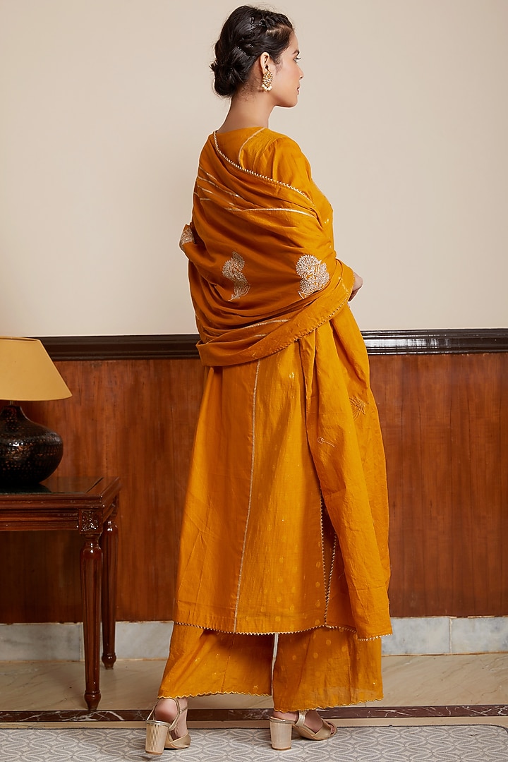 Yellow Soft Cotton Kurta Set by Kefi Collections at Pernia's Pop Up Shop