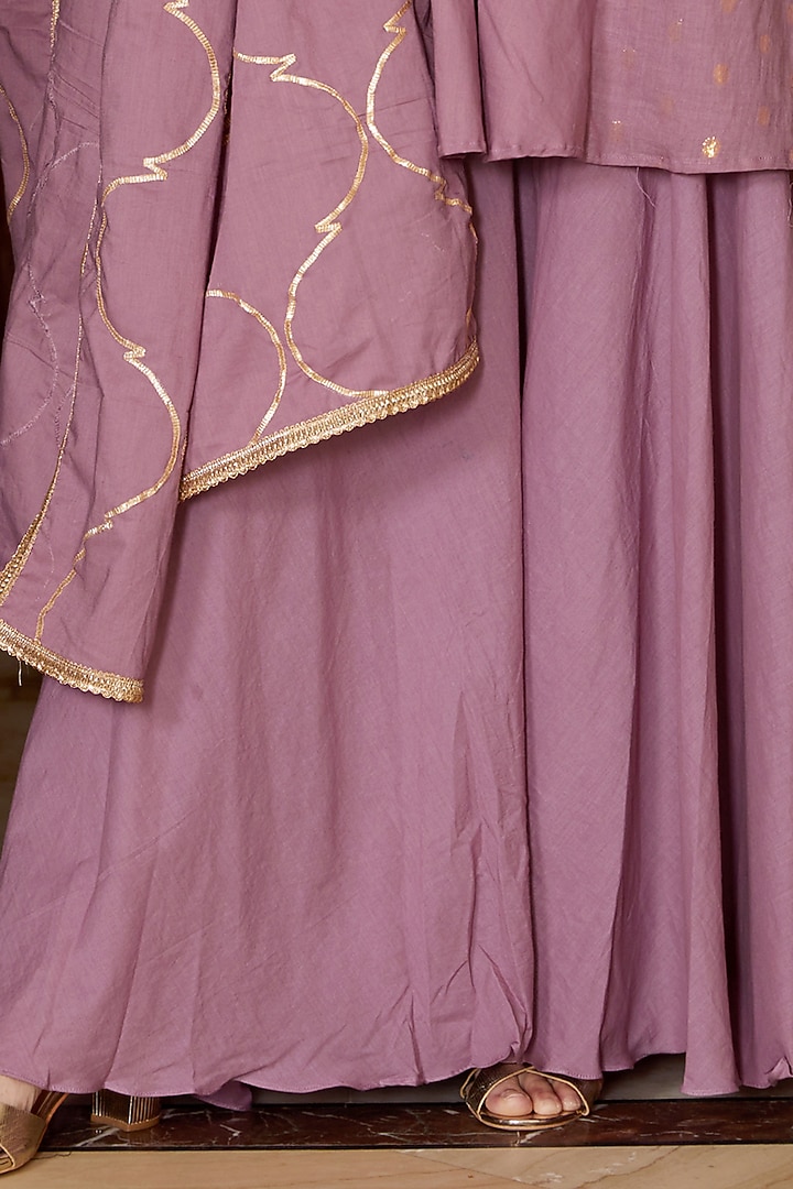 Red Soft Cotton Party Wear Sharara Set by Kefi Collections at Pernia's Pop Up Shop
