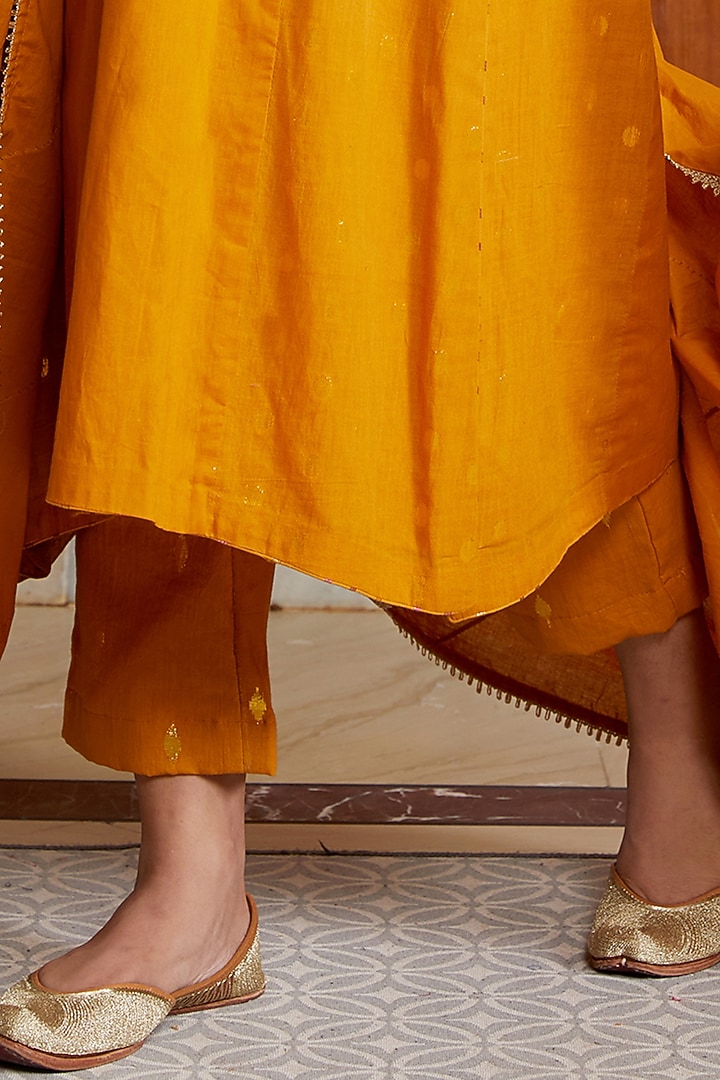 Yellow Soft Cotton Kurta Set by Kefi Collections at Pernia's Pop Up Shop