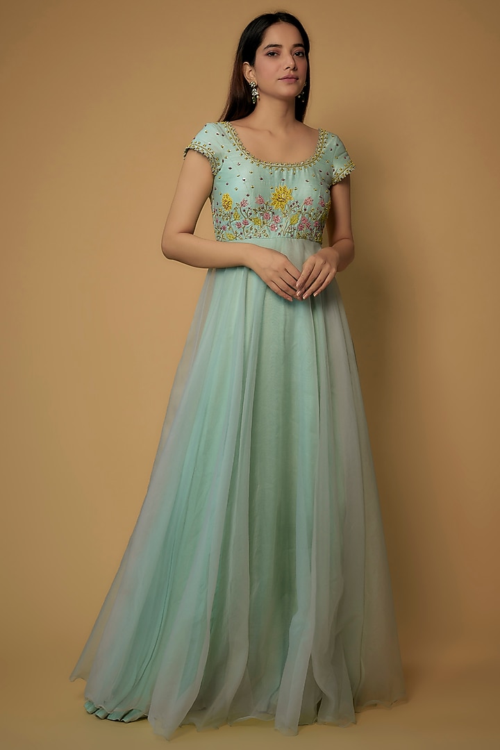 slim fit dress slacks Seafoam Green Sequin Maxi Dress with Criss Cross Back main image 1
