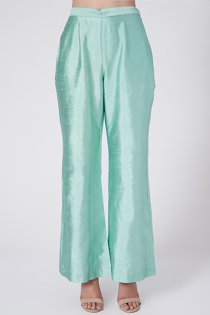 Sage Green Embellished Kurta Set by KAIA at Pernia's Pop Up Shop