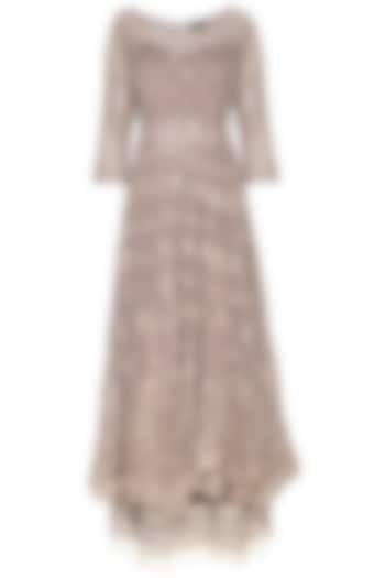 Dusky Lavender Embroidered Wedding Anarkali Sharara Set by KAIA at Pernia's Pop Up Shop