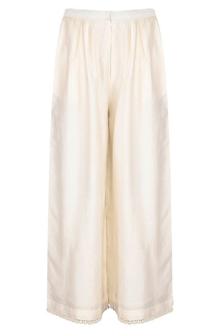 Off White Embroidered Party Wear Anarkali Set by KAIA at Pernia's Pop Up Shop