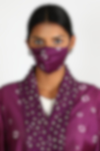Purple Tie-Dyed Mask by Karigar & Co.
