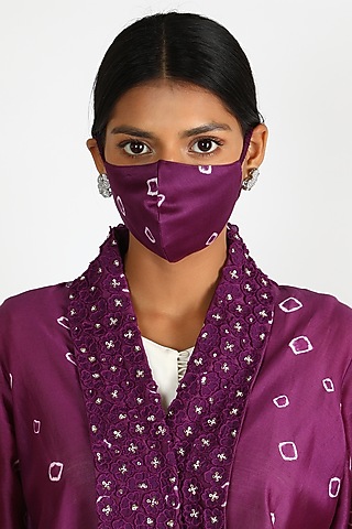 Purple Tie-Dyed Mask by Karigar & Co.