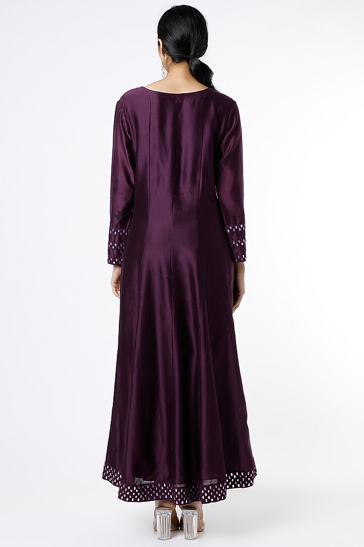 Purple Chanderi Kurta Set by Karigar & Co. at Pernia's Pop Up Shop