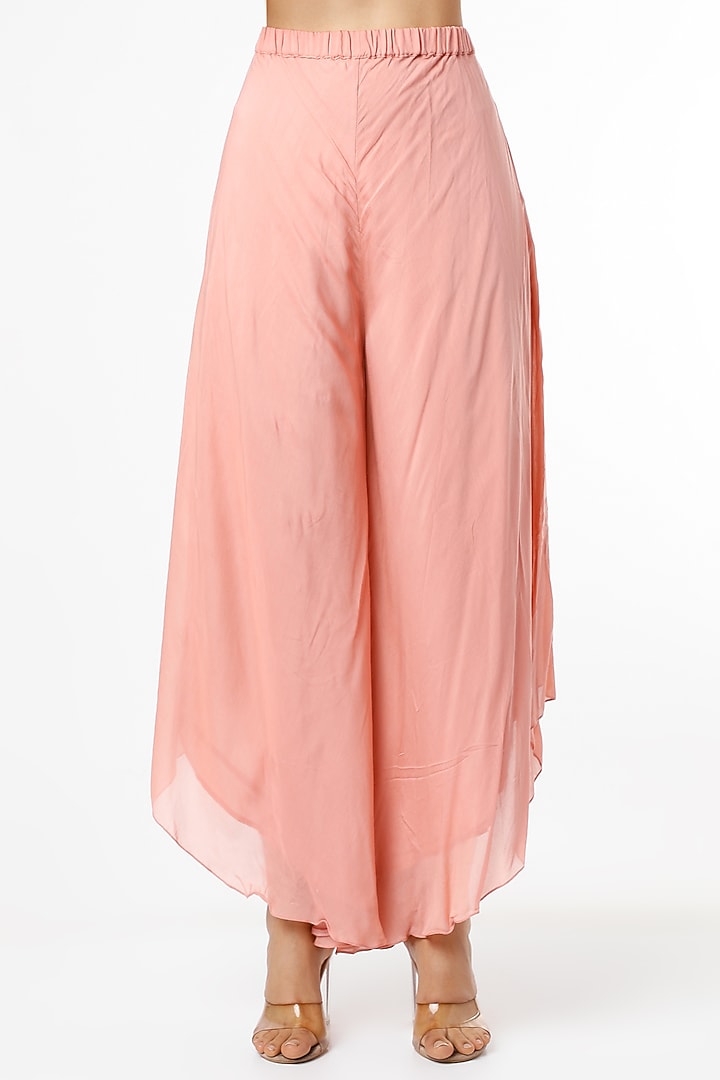 Pale Pink Thread Applique Embroidered Jacket Set by Karigar & Co. at Pernia's Pop Up Shop