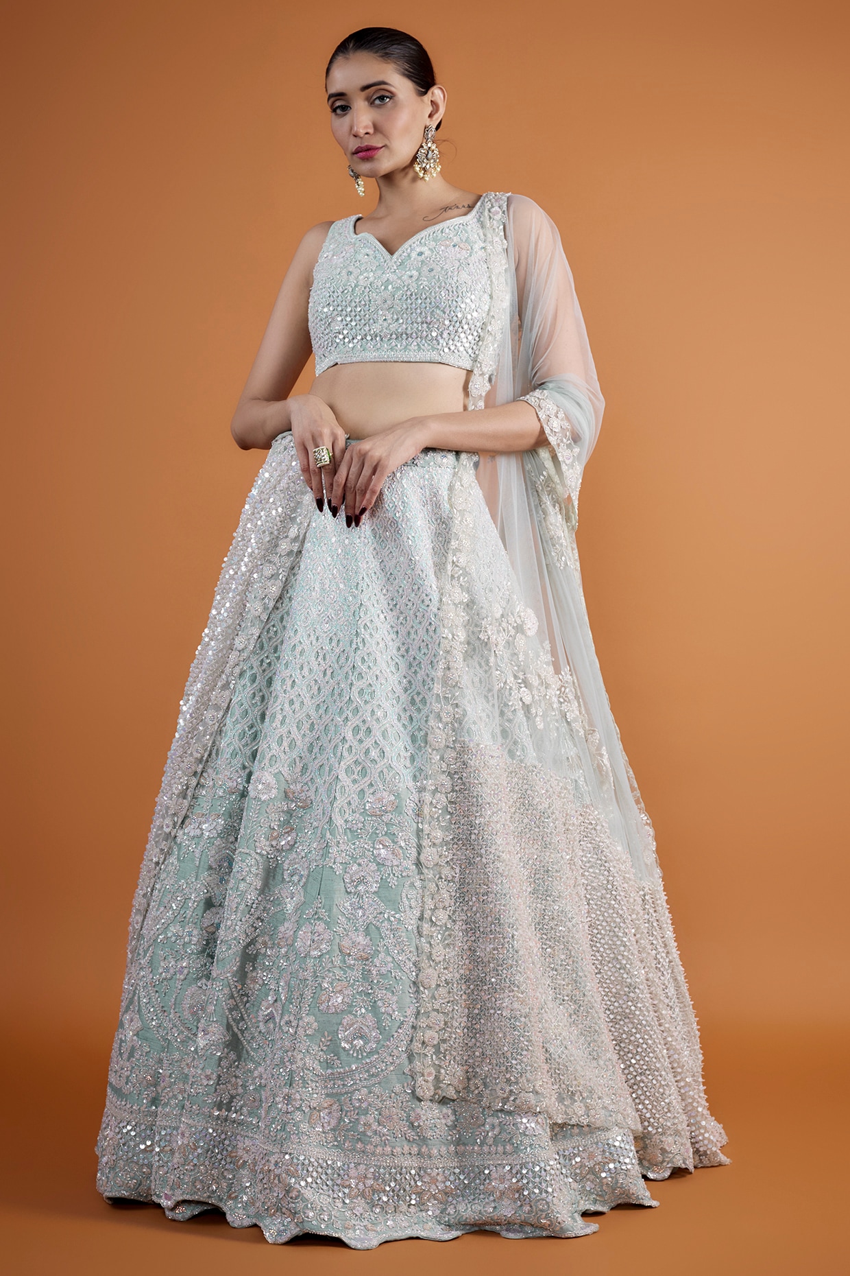 Buy Pink Raw Silk Embroidered Zardozi Floral Pastel Bridal Lehenga Set For  Women by Angad Singh Online at Aza Fashions.