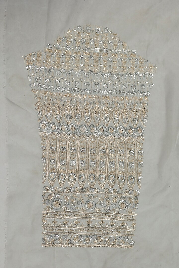 Mint Tissue Organza Sequins Embellished Wedding Saree Set by Kalighata at Pernia's Pop Up Shop