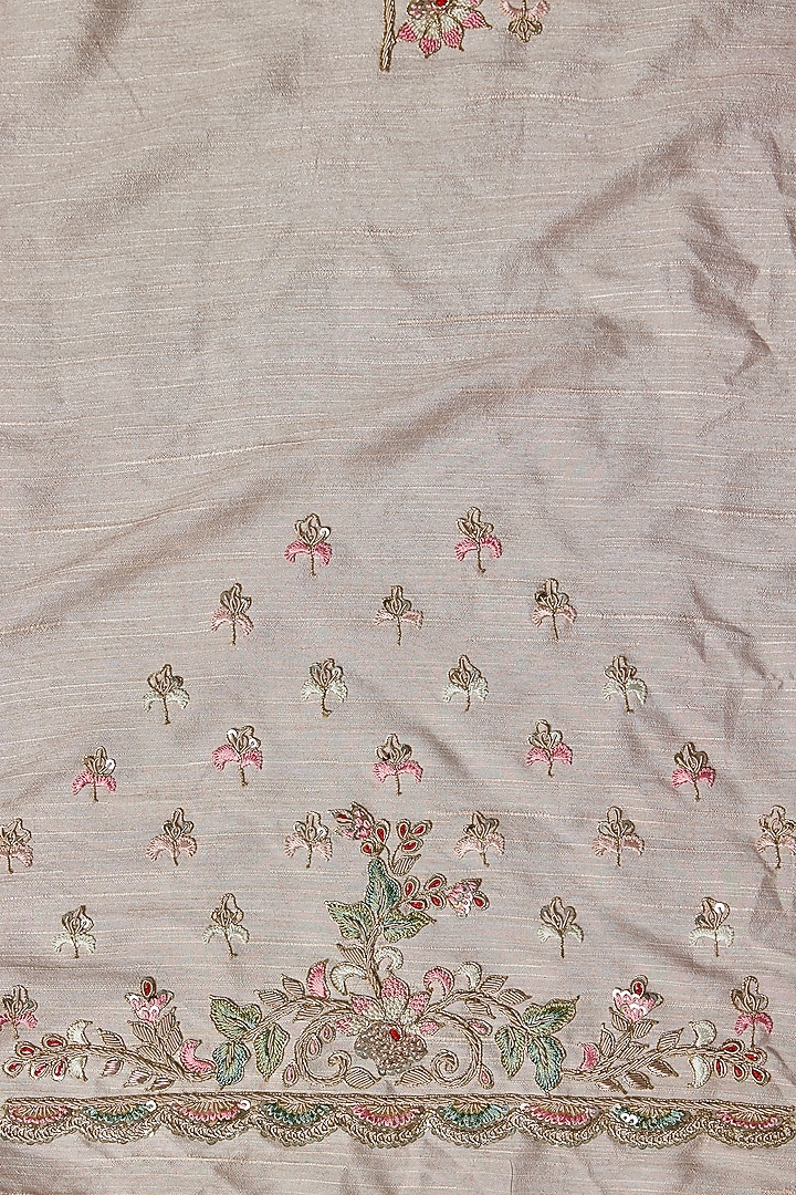 Pink Tissue Embroidered Reception Saree by Kalighata at Pernia's Pop Up Shop