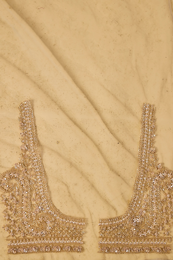 Grey Net Sequin Hand Embroidered Reception Saree Set by Kalighata at Pernia's Pop Up Shop