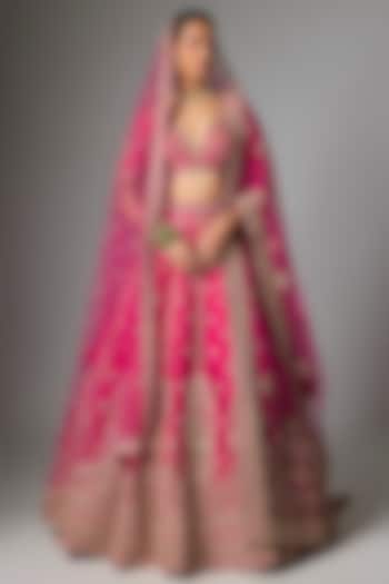 Rani Raw Silk Bridal Lehenga Set by Kalighata at Pernia's Pop Up Shop